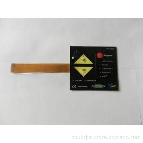 Adhesive PET LED Membrane Switch Keyboard With Embossed Met